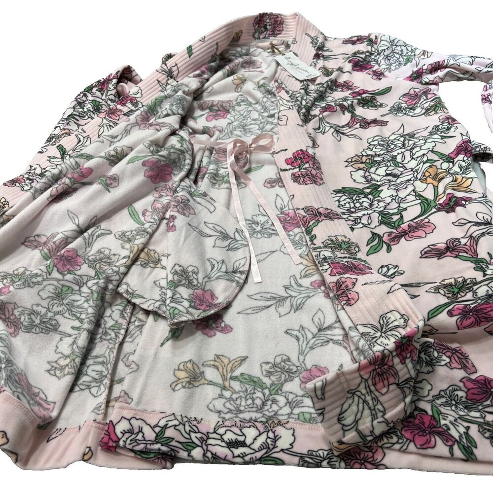 DAYDREAM By Berkshire Home Soft Pink Floral Robe Size S/M - Picture 9 of 9